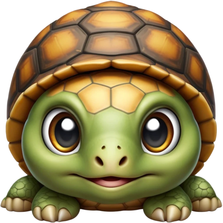 cinematic-baby tortoise-realistic--emoji,,-cute-wise-face-peering-ahead-with-calm-determination,-cute large-eyes-reflecting-centuries of wisdom, emoji