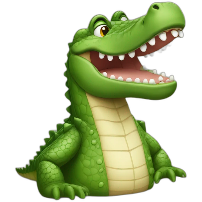 Alcoholic crocodile emoji