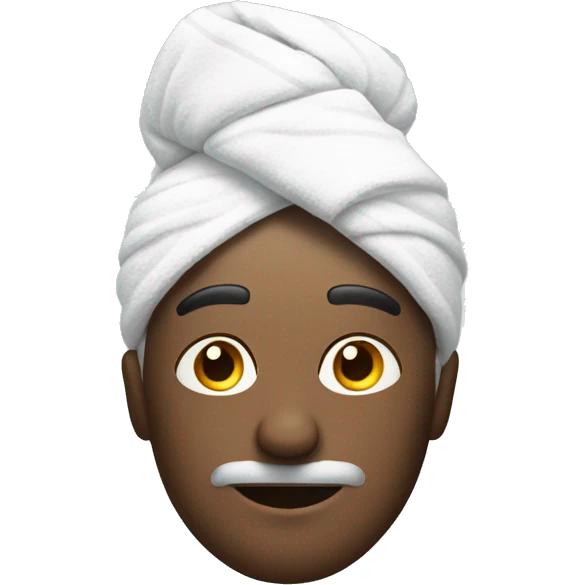 Spa man with towel and fog emoji