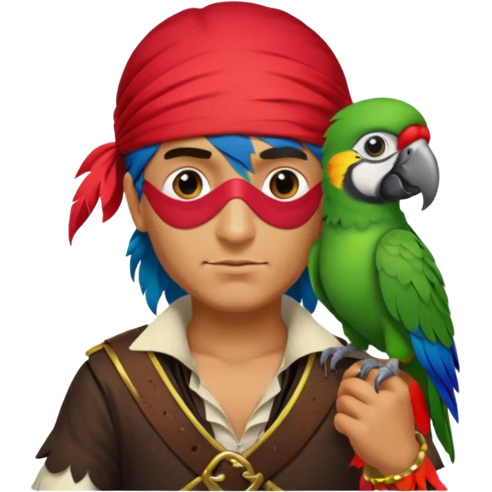 pirate and parrot emoji