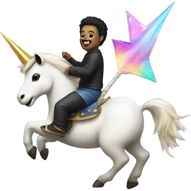 Panda riding a unicorn  emoji