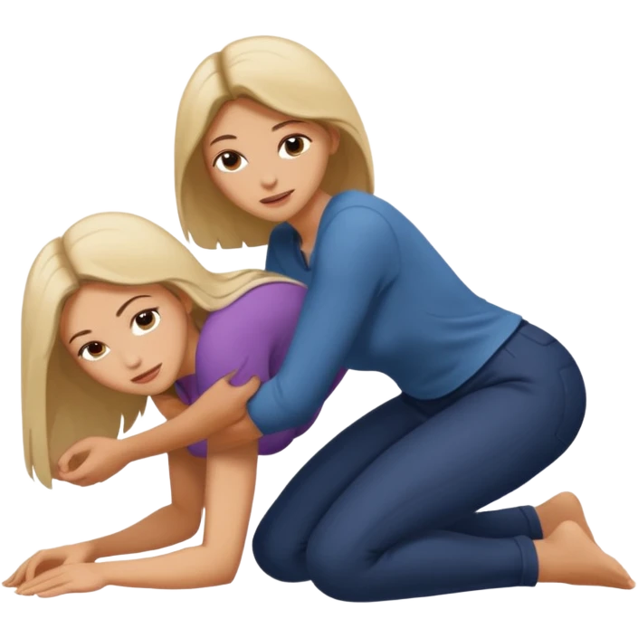 Woman bent over naked while man is behind her emoji