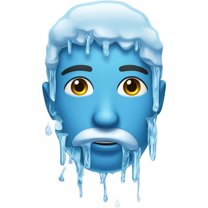 Ice cold wet face emoji