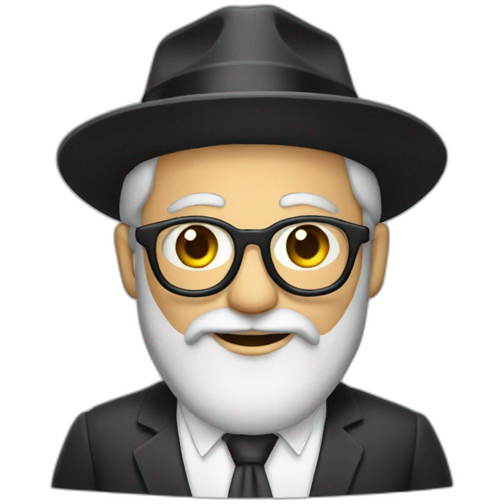 Rabbi with smartphone emoji