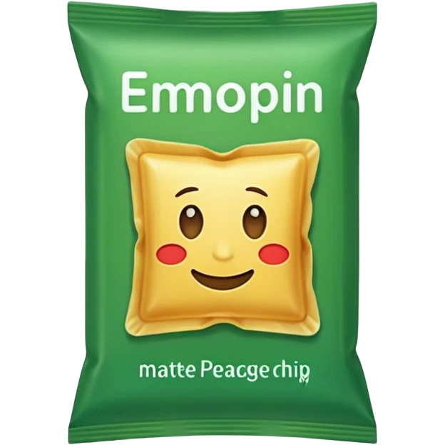 green pacaged chip without writing emoji