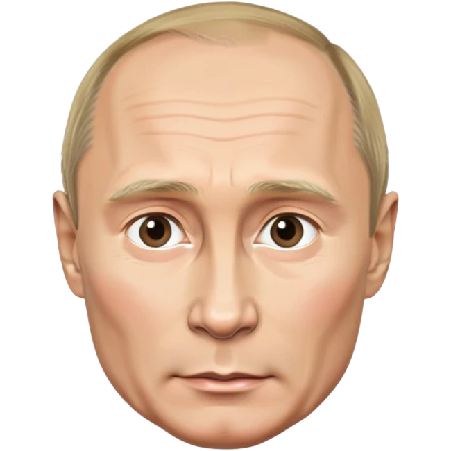 Vladimir Putin, Russian president portrait emoji