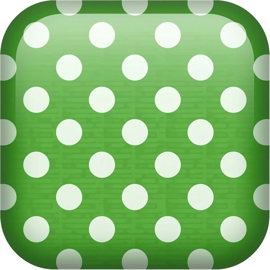 green polka dot fabric emoji