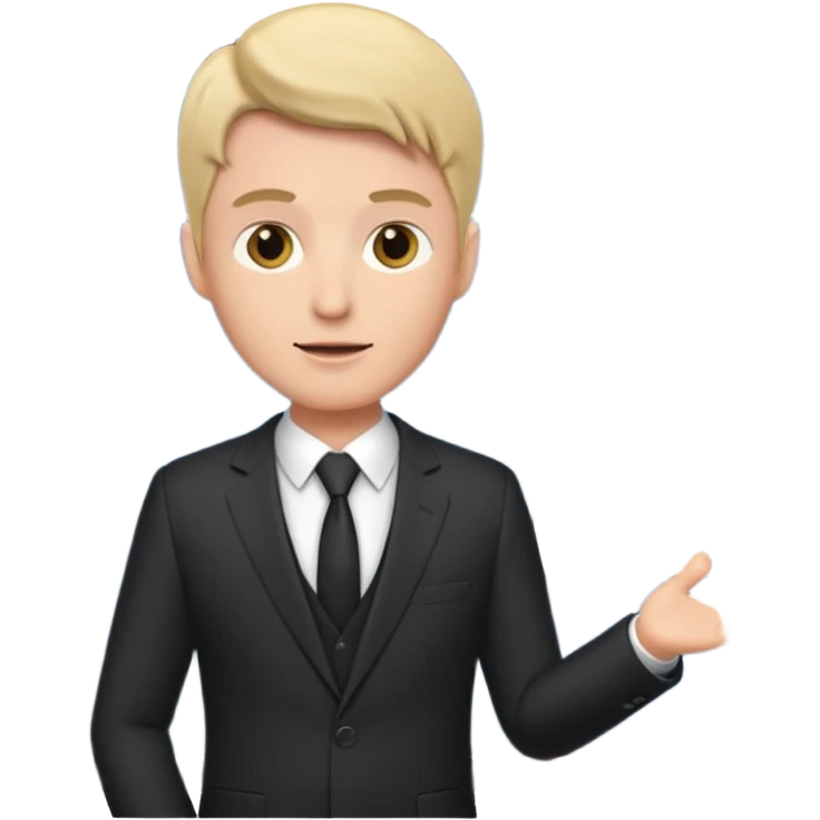 a man making a presentation emoji