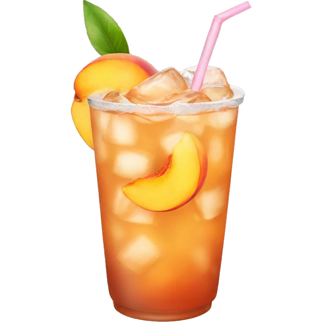 peach iced tea emoji