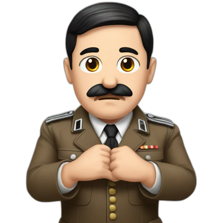 hitler making a heart with his hands emoji