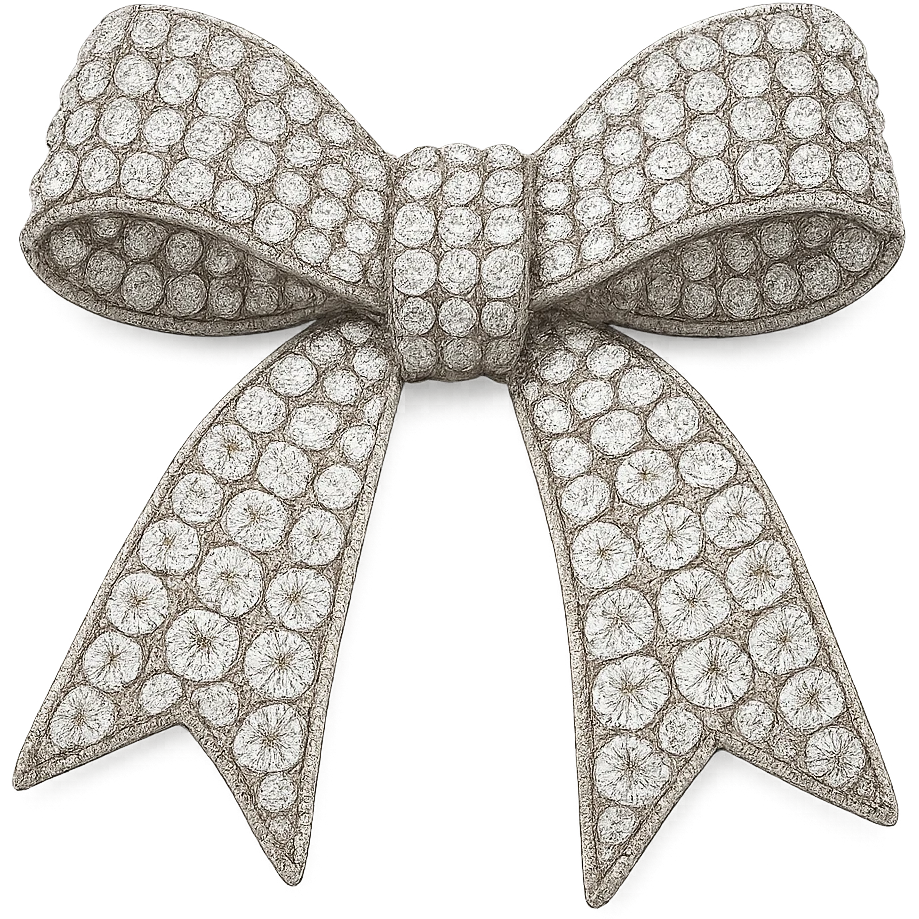 Rhinestone bow , remove background emoji
