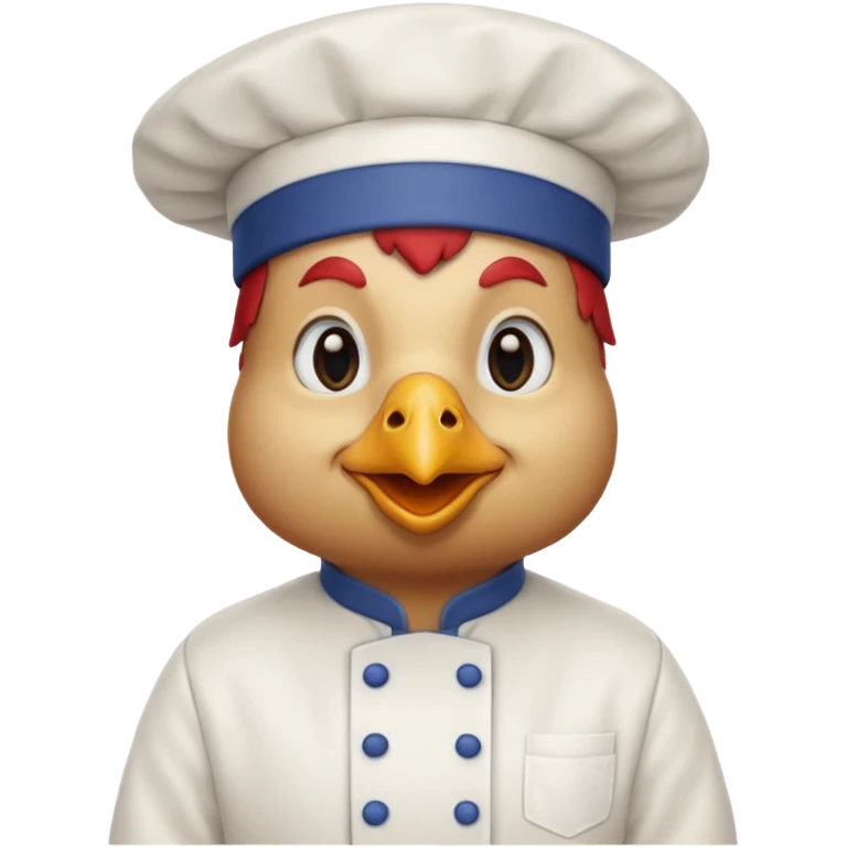 Ahora como una gallina con ropa de chef emoji