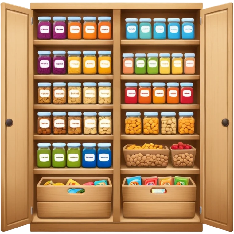 A snack pantry with the words The Pantry written on it emoji