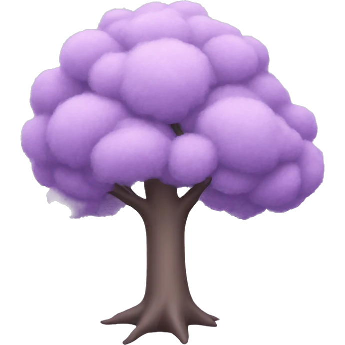 Pastel purple tree emoji