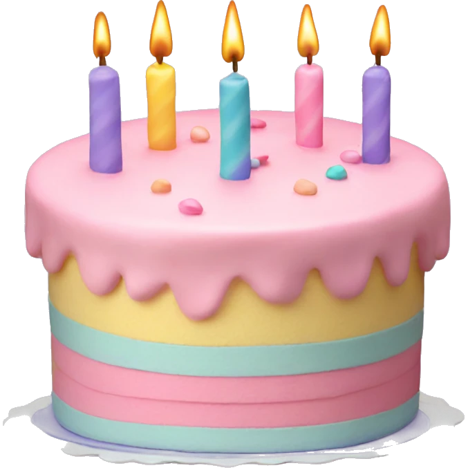 pastel birthday cake emoji