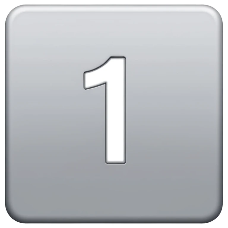 simple and bold emoji with a grey square background and white number 11 in the center emoji