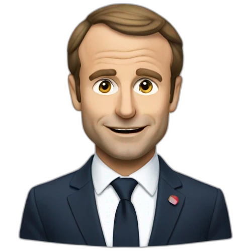 Macron avec un iphone emoji