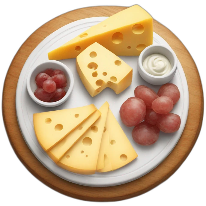 full cheese charcuterie platter on wooden board emoji