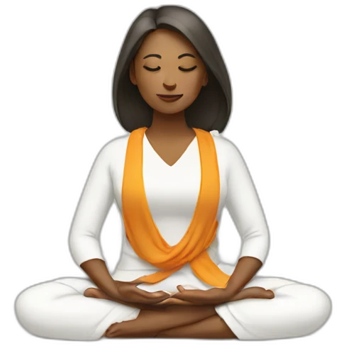 woman meditating emoji