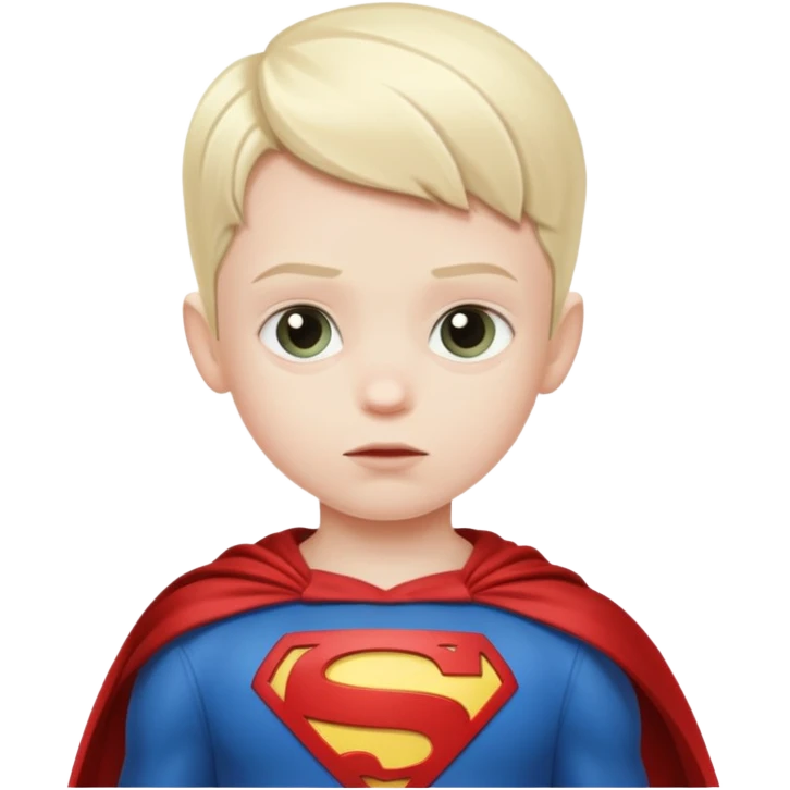 Ein Kind fühlt sich hilflos und beginnt sich wie ein bewunderter Superheld zu verhalten emoji