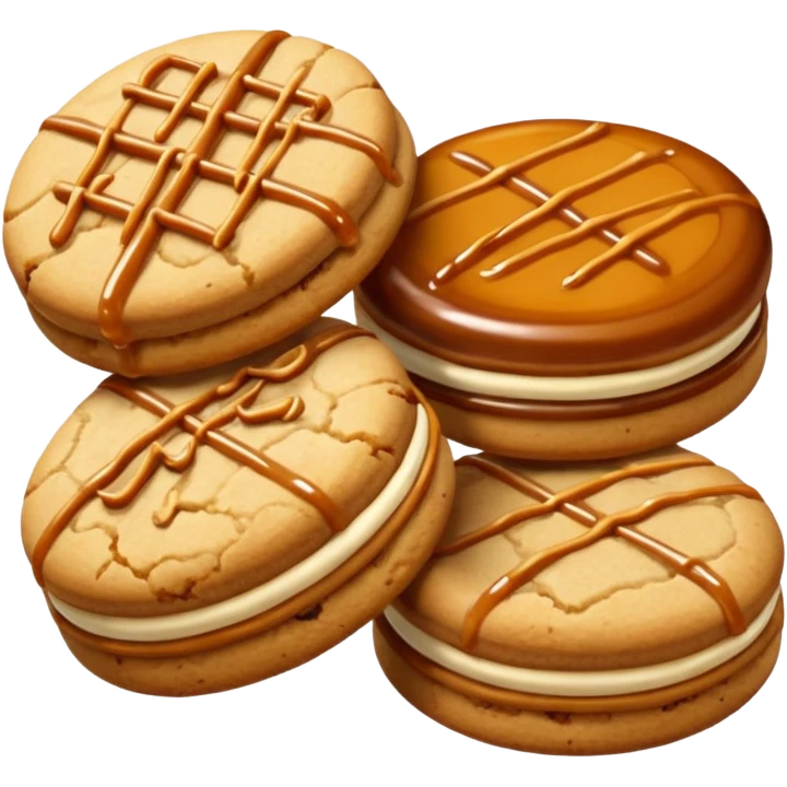 Cookis praline and hazelnut and cramel emoji