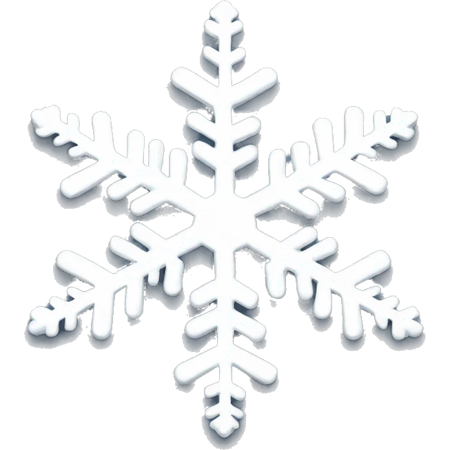 White snowflake emoji