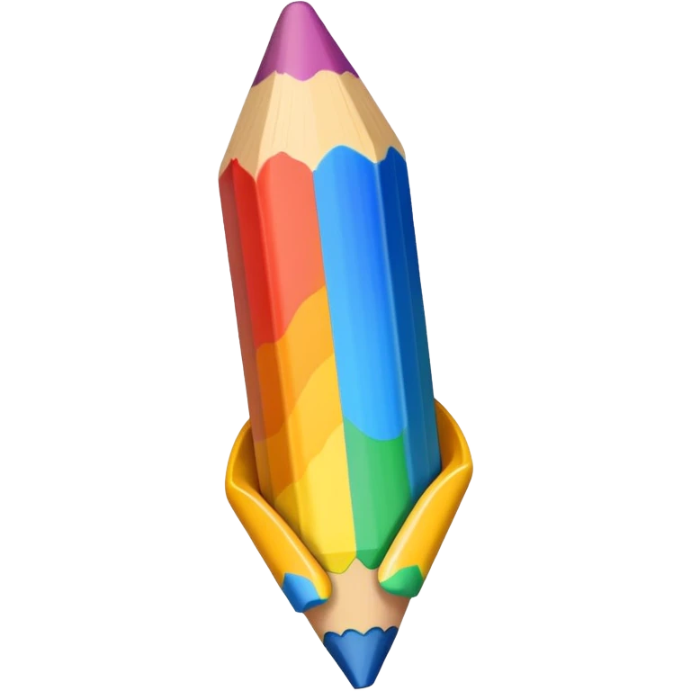 smiling rainbow crayon emoji