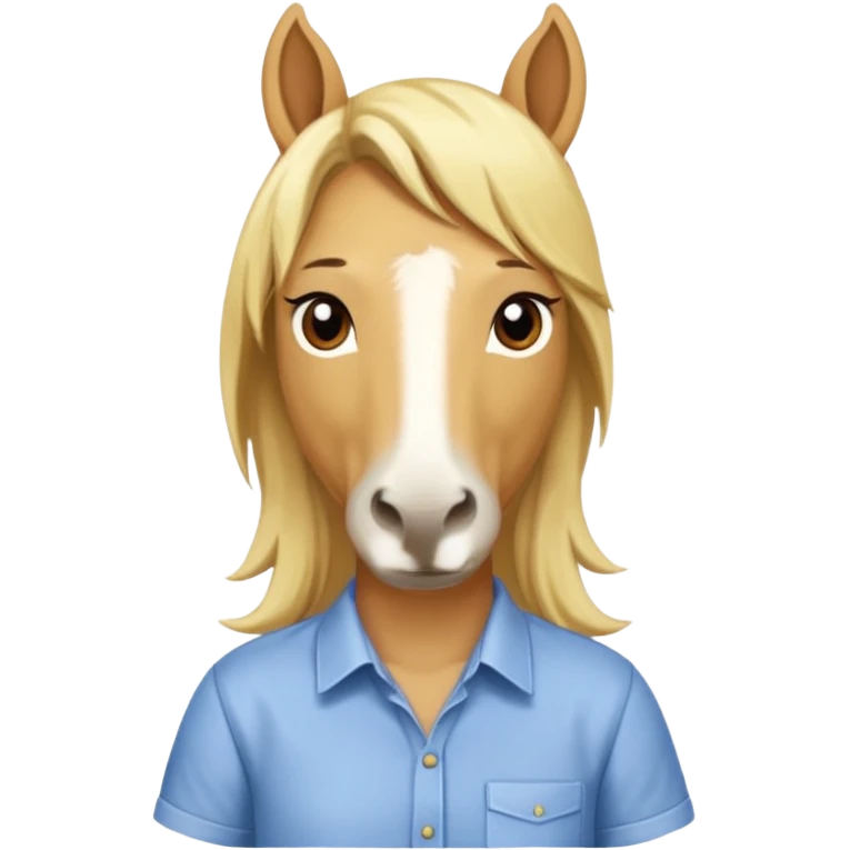 blonde horse with shirt  emoji