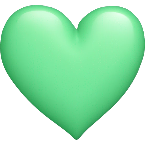 Mint green love heart  emoji