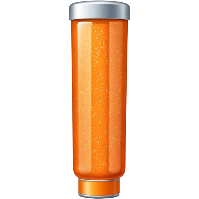 Orange glitter gloss product emoji
