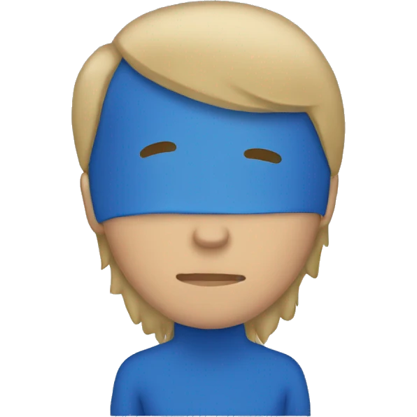 Blue feet under emoji