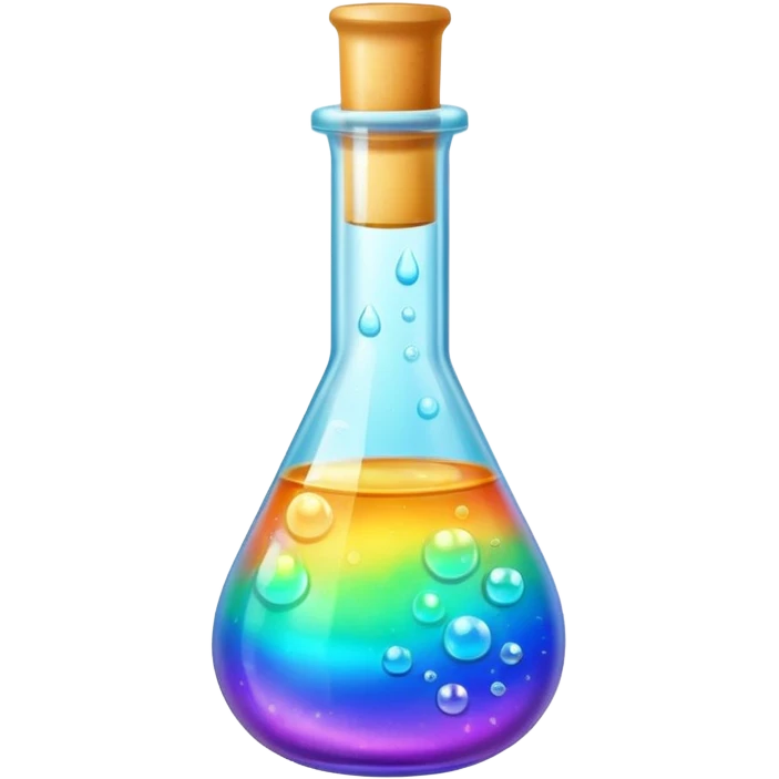 Potion – Glass vial filled with bubbling colored liquid emoji