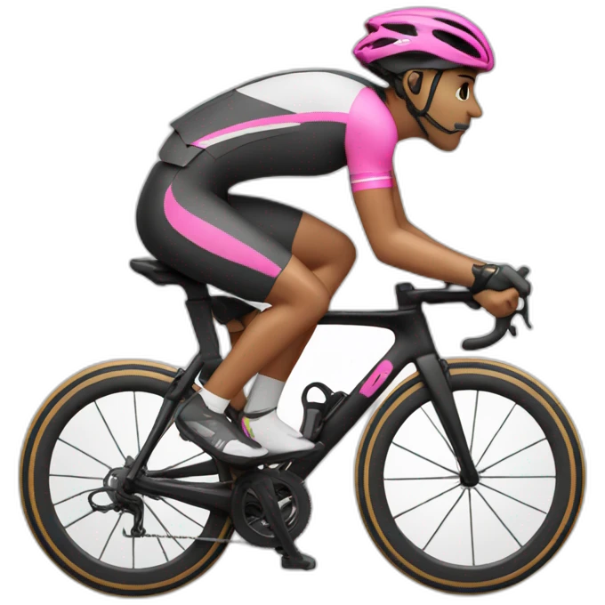 Ciclista de rosa emoji