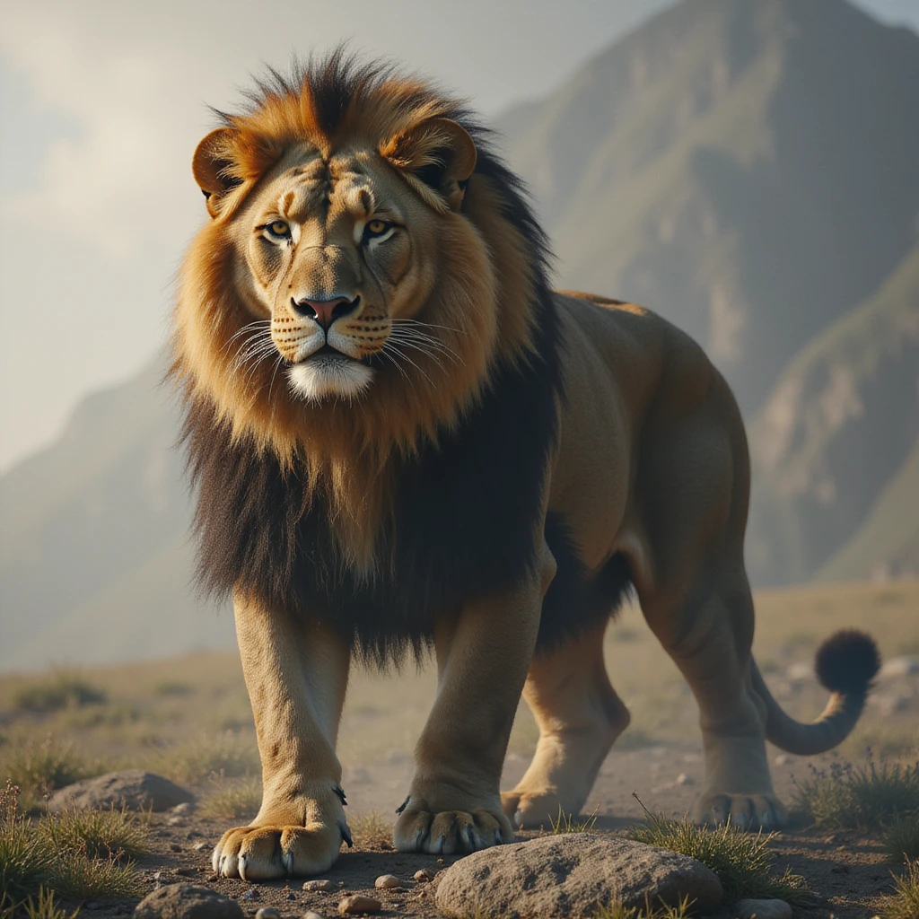 the world's biggest cat, majestic and oversized, photorealistic style emoji