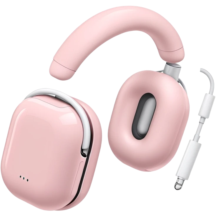 Airpods max light pink  emoji