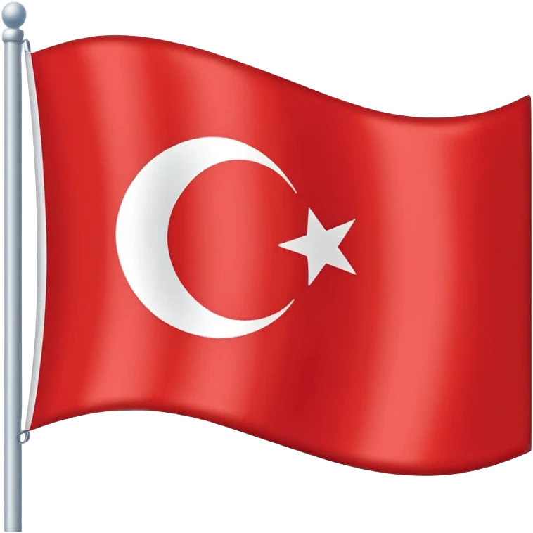 Turkish flag in light blue emoji