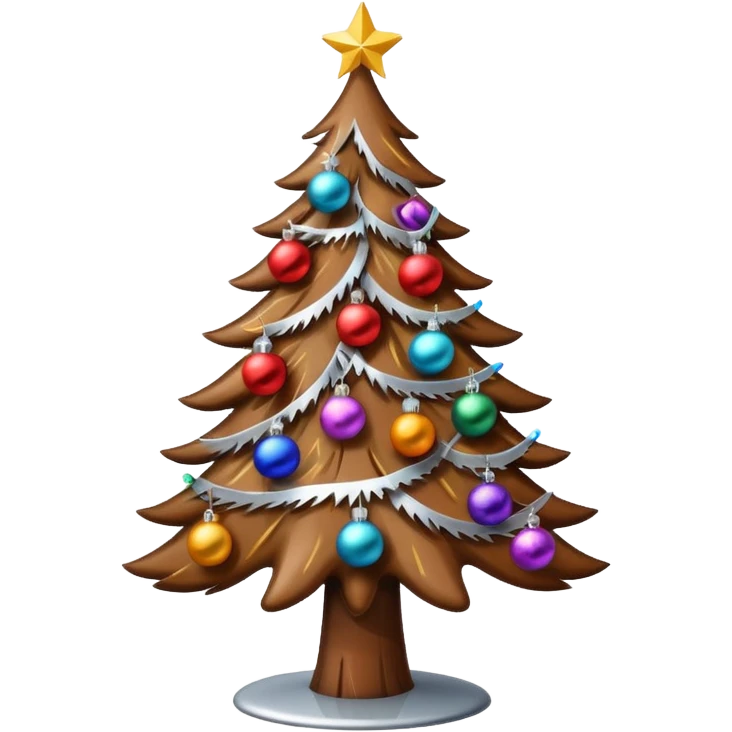 brown christmas tree emoji
