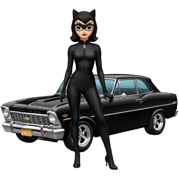 Catwoman’s  1965 Chevy Nova SS street rod emoji