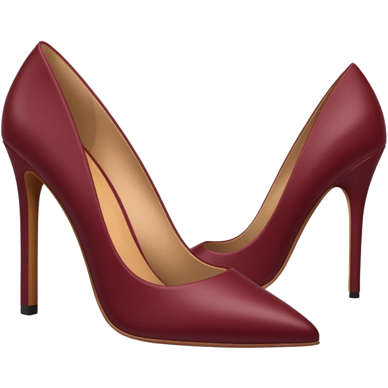 Heels maroon color emoji