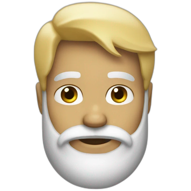 homme chauve avec barbe blonde emoji