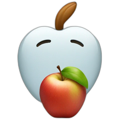An apple and a nutritionist emoji