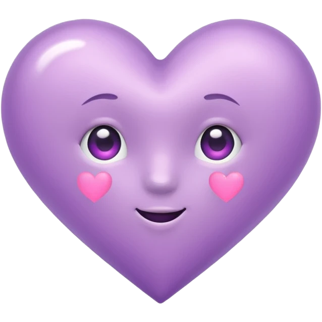 A cute lilac heart emoji