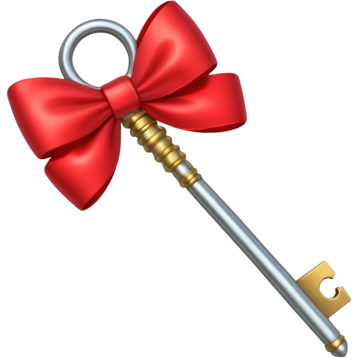 keys with a red bow emoji