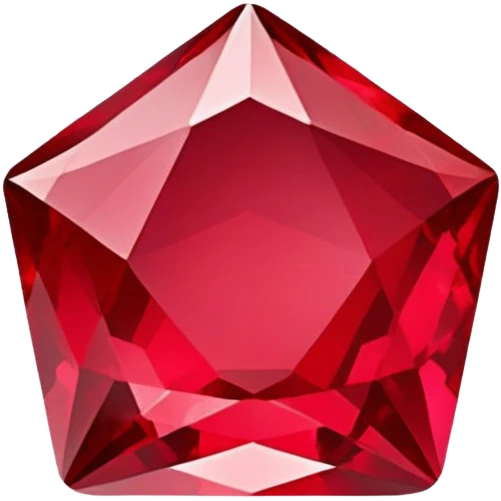 ruby gemstone with facets emoji