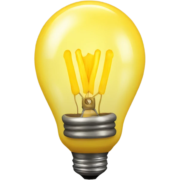 A yellow bulb seriously emoji