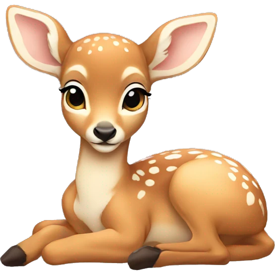 baby deer laying down emoji
