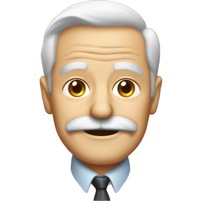 Old man with a moustach birthday emoji