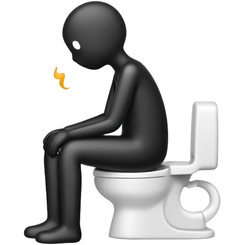 Pooping stickman emoji