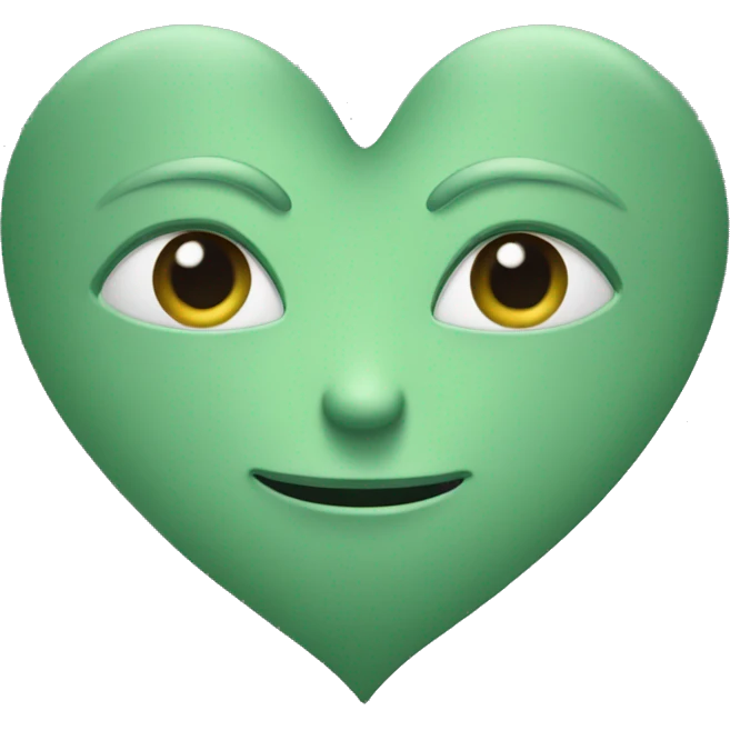 Sage green heart emoji