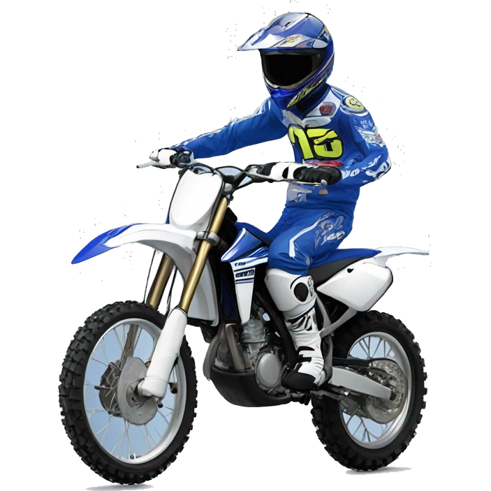 Una moto yamaha yz 125 en azul  emoji
